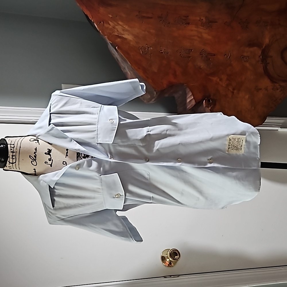 Blue creighton button down man's usaf air force shirt